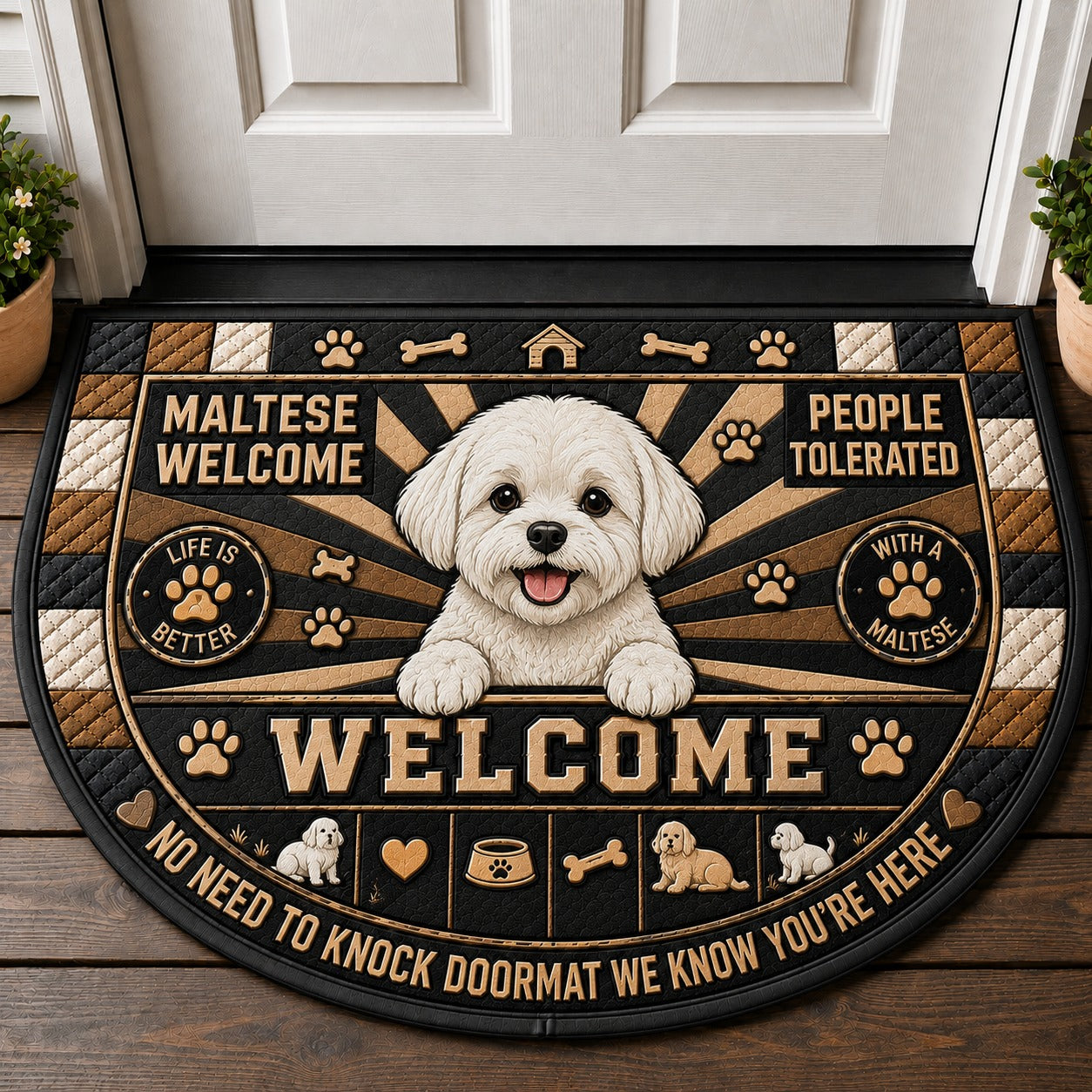 Greyhound Welcome Mat – "Fast Hearts Gentle Souls" Dog Breed Doormat - 5to9vibe