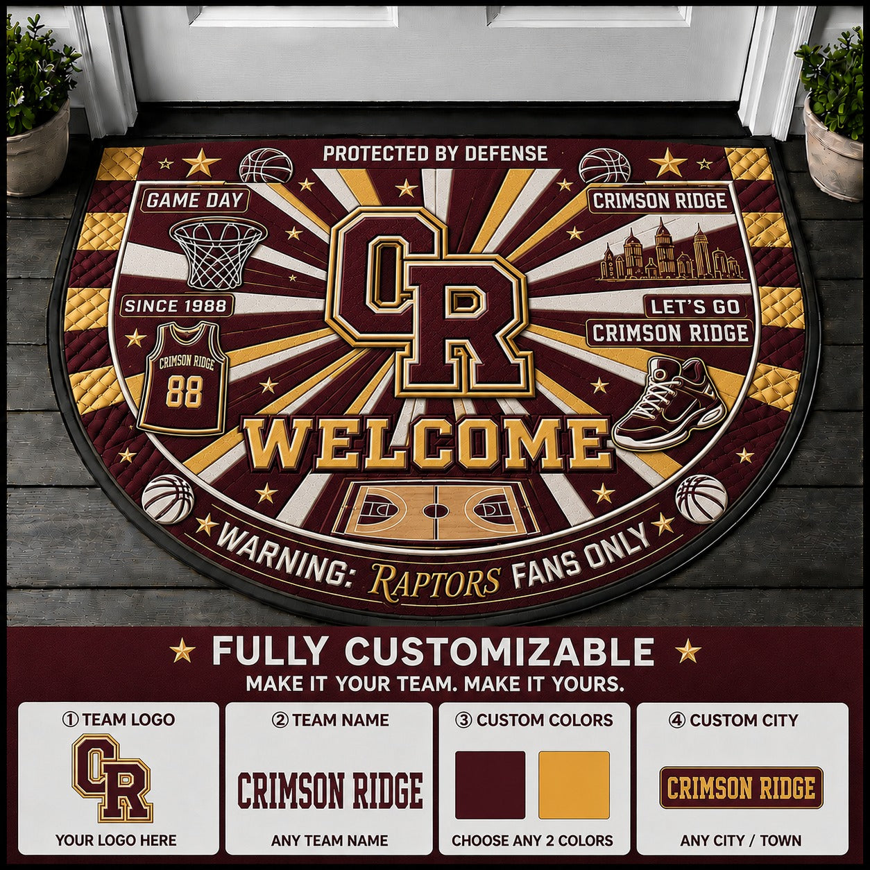 Maroon / Gold