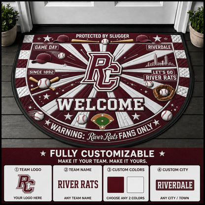 Maroon / White