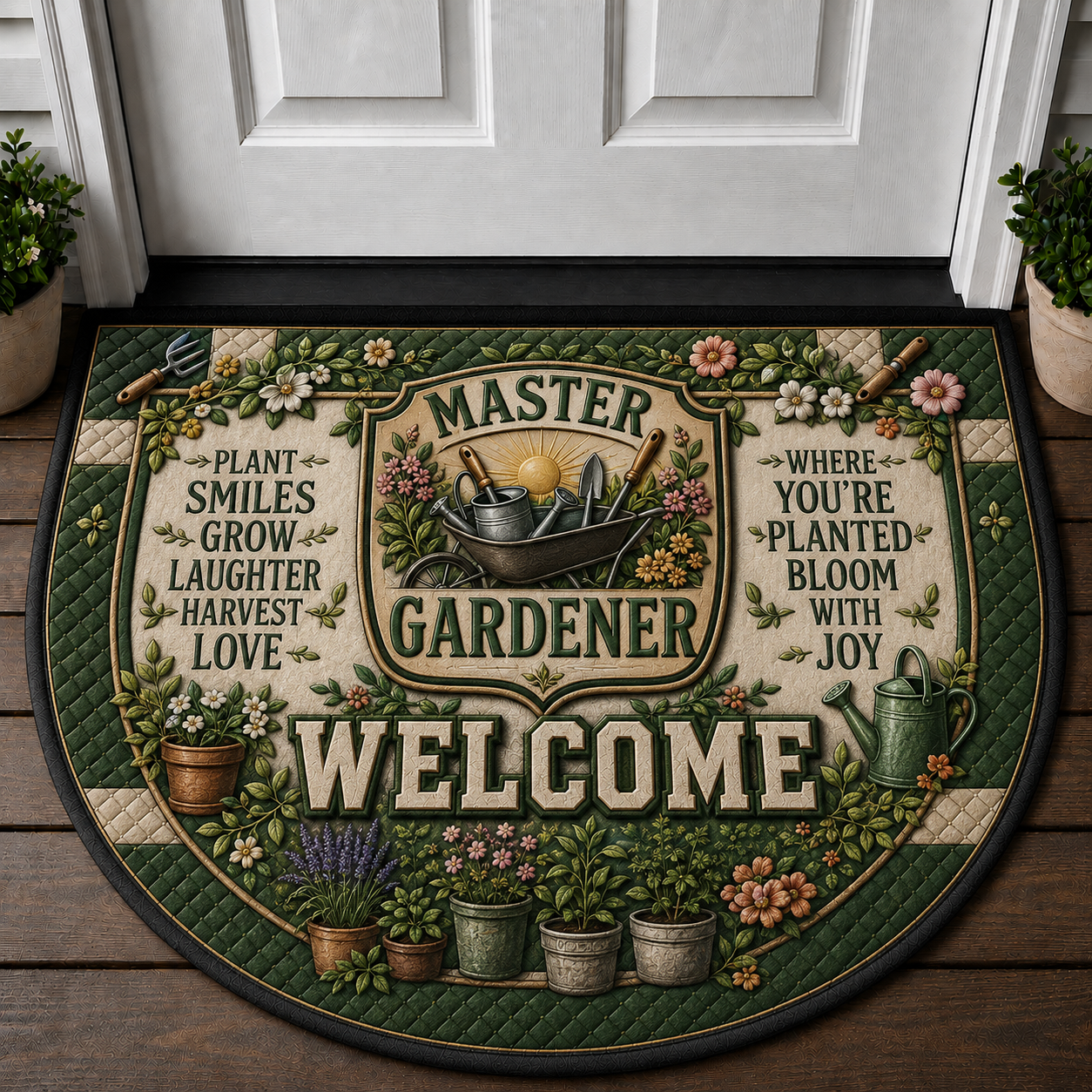 Plant Mom Welcome Mat - Love Grows Here Indoor Houseplant Doormat - 5to9vibe