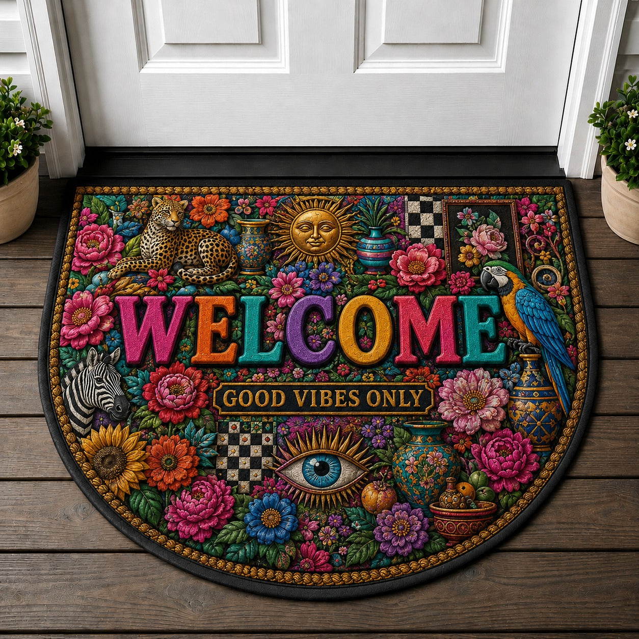 Welcome To Our Campsite Doormat - Camper Style RV Nature Camping Welcome Mat - 5to9vibe
