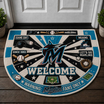 Baseball All Teams Custom Quilted Print Premium Welcome Mat – Personalized Baseball Doormat