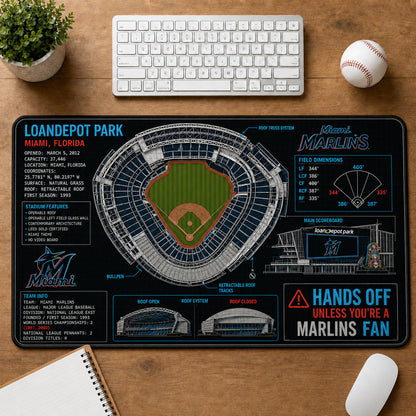 All Baseball Legendary Stadiums Masterplan Desk Mat Mouse Pad Plus Size - 5to9vibe