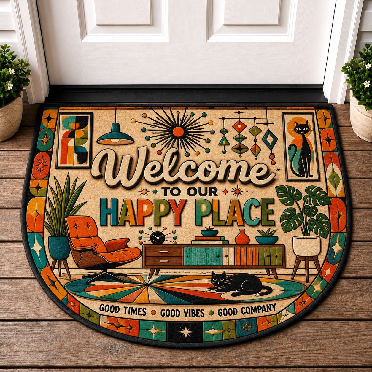 Coastal Grandma Life Is Good Doormat - Coastal Grandma Beach Ocean Aesthetic Welcome Mat - 5to9vibe