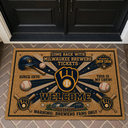 Baseball All Teams Coir Doormat Print Premium Welcome Mat – Personalized Baseball Coir Doormat