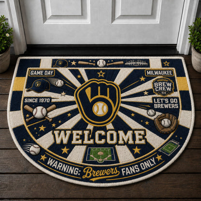 Baseball All Teams Custom Quilted Print Premium Welcome Mat – Personalized Baseball Doormat