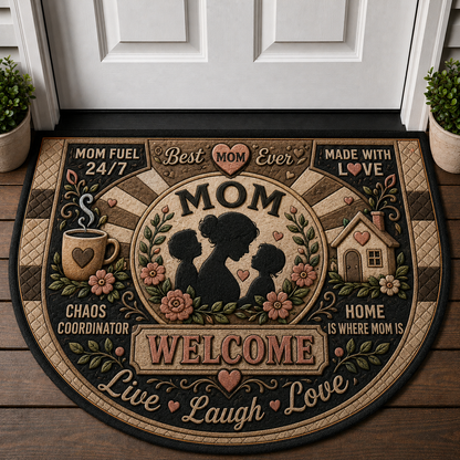 Welcome Home Sweet Home Sunflower Doormat - Rustic Farmhouse Welcome Mat - 5to9vibe