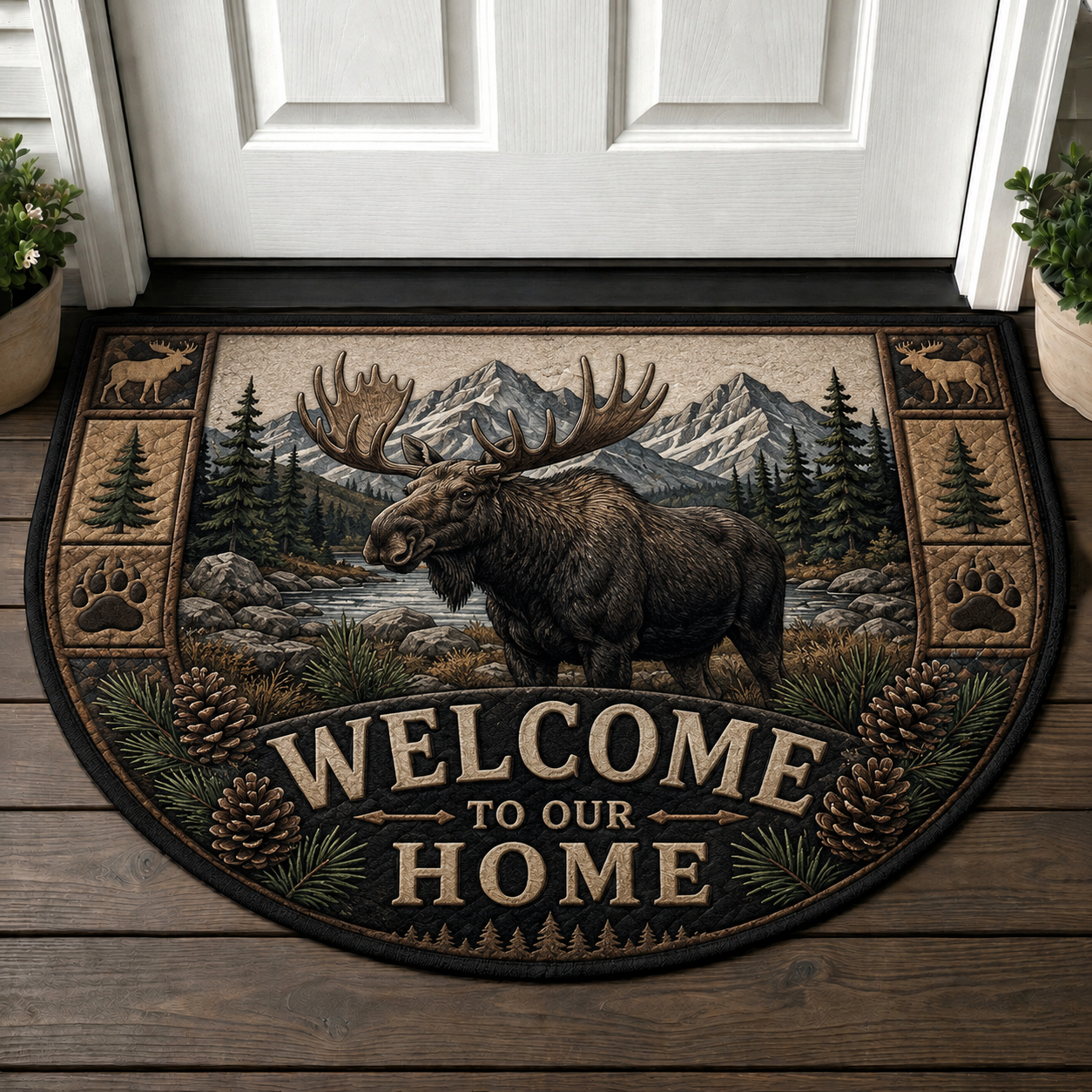 Buffalo Welcome Mat – Wild and Free Rustic Nature Doormat - 5to9vibe