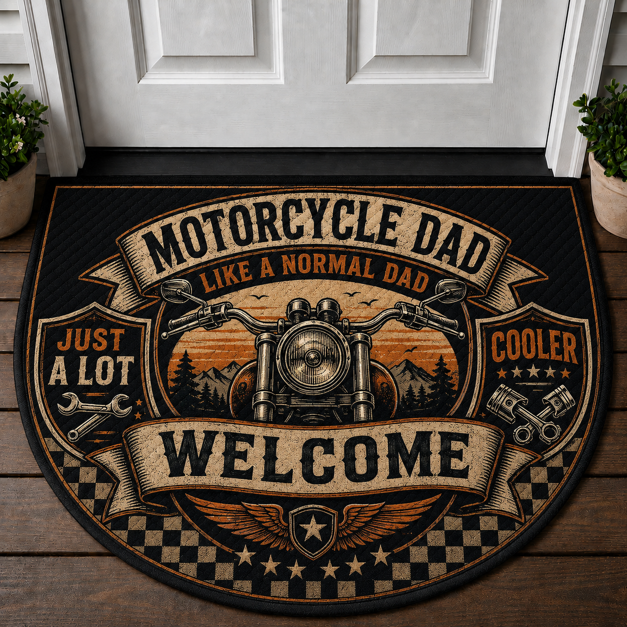 Ride Free Welcome Mat - Bikers Only Route 66 Motorcycle Outdoor Doormat - 5to9vibe