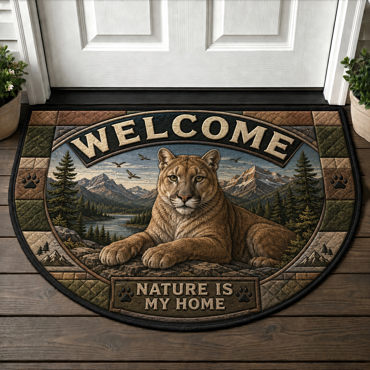 Squirrel Welcome Mat - Wipe Your Paws Scurry In Autumn Outdoor Doormat - 5to9vibe