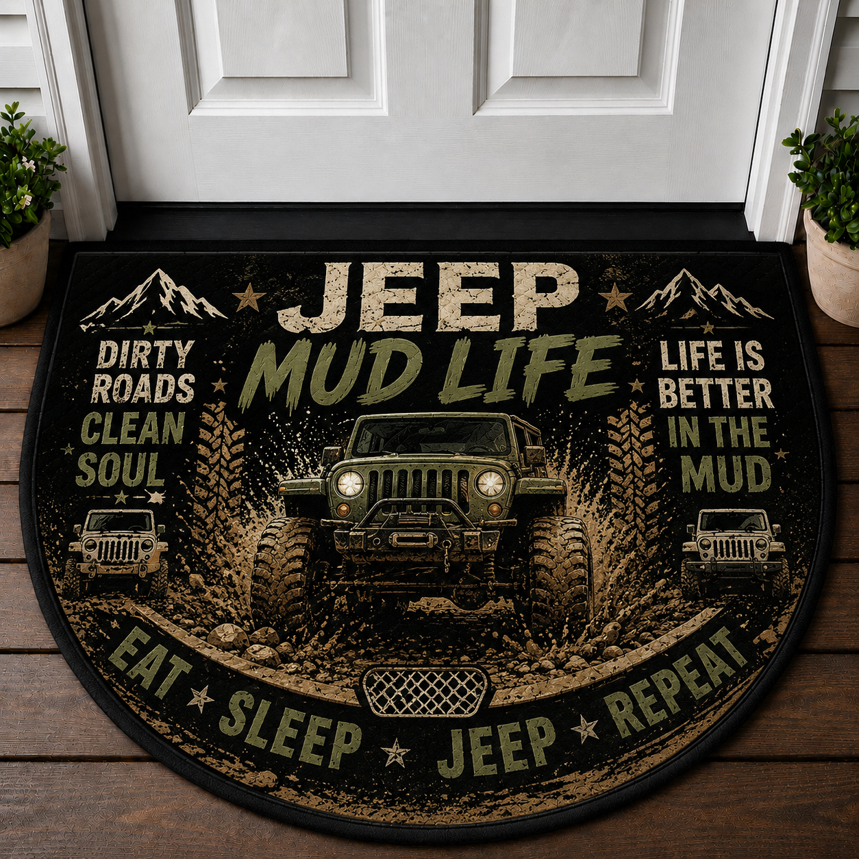 Bronco Welcome Mat - Built Wild Off-Road Adventure Doormat - 5to9vibe