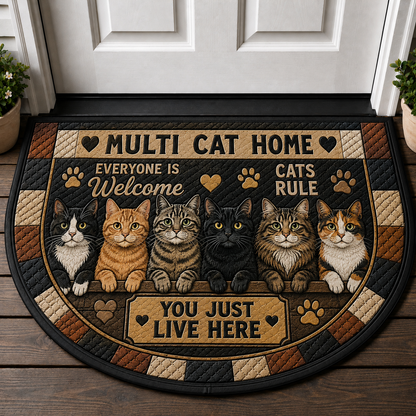 Ragdoll Cats Welcome Doormat - People Tolerated Cat Lover Mat - 5to9vibe