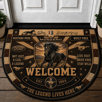 Cutting Horse Welcome Mat – "Work The Cow" Western Equestrian Doormat - 5to9vibe