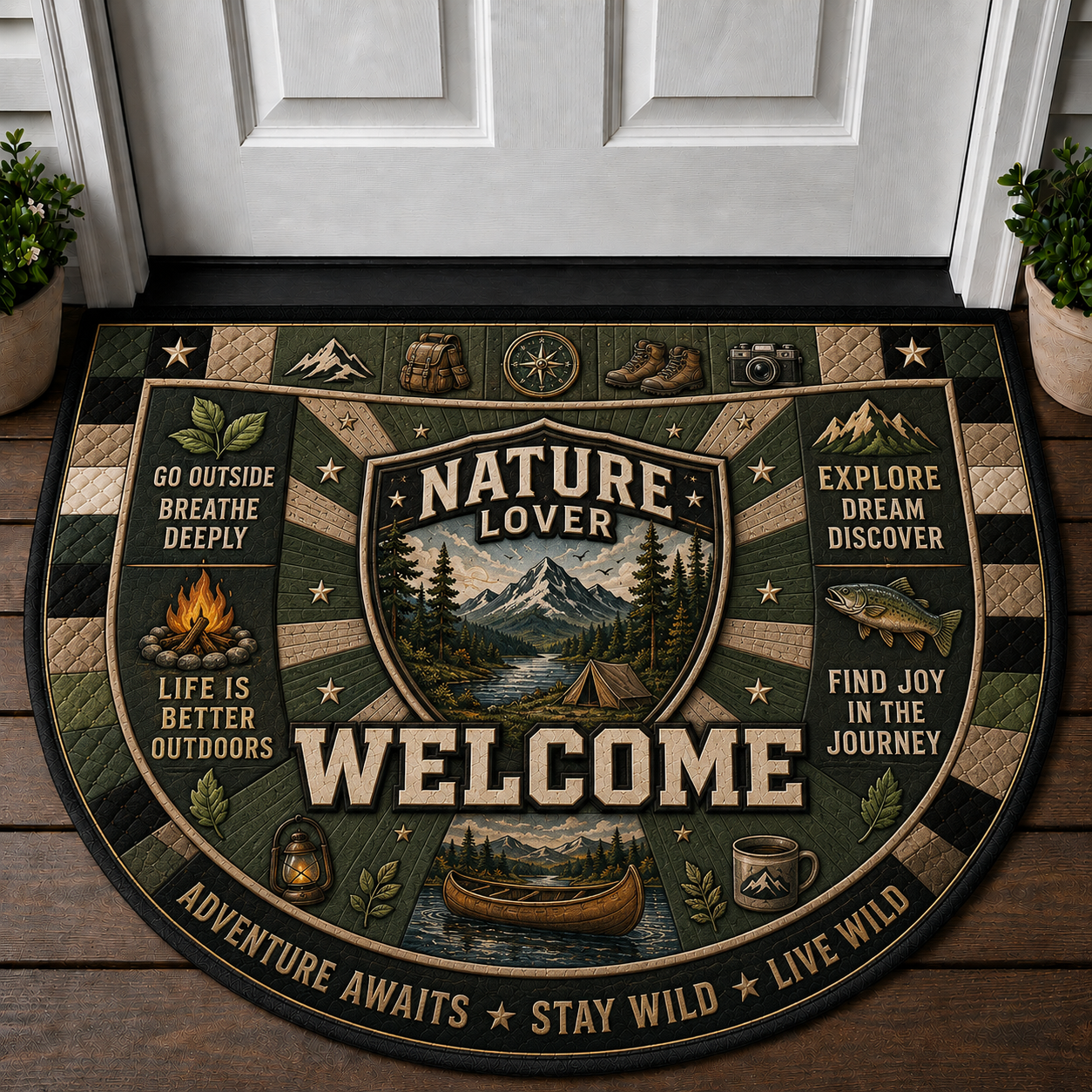 National Park Welcome Mat - Explore & Adventure Outdoor Doormat - 5to9vibe