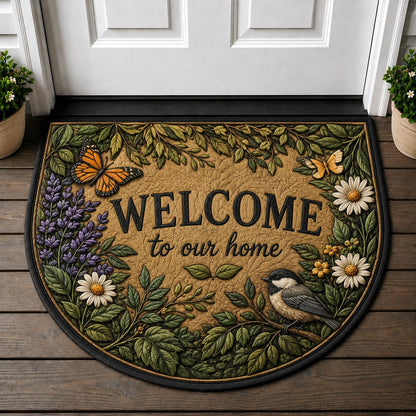 Welcome Please Come In Doormat - Light Academia Vintage Book Study Welcome Mat - 5to9vibe