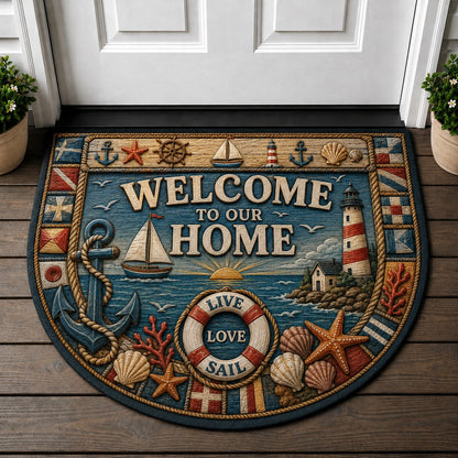 Welcome Please Come In Doormat - Light Academia Vintage Book Study Welcome Mat - 5to9vibe