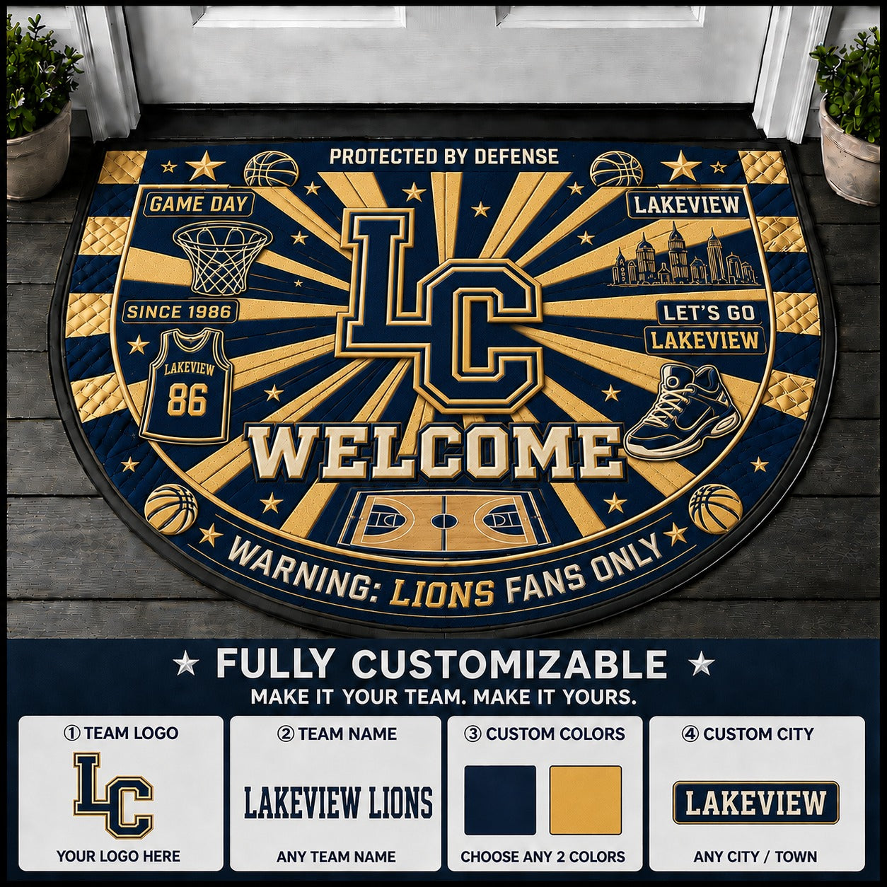 Navy / Gold