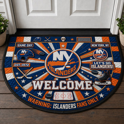 Hockey All Teams Custom Quilted Print Premium Welcome Mat – Personalized Baseball Doormat