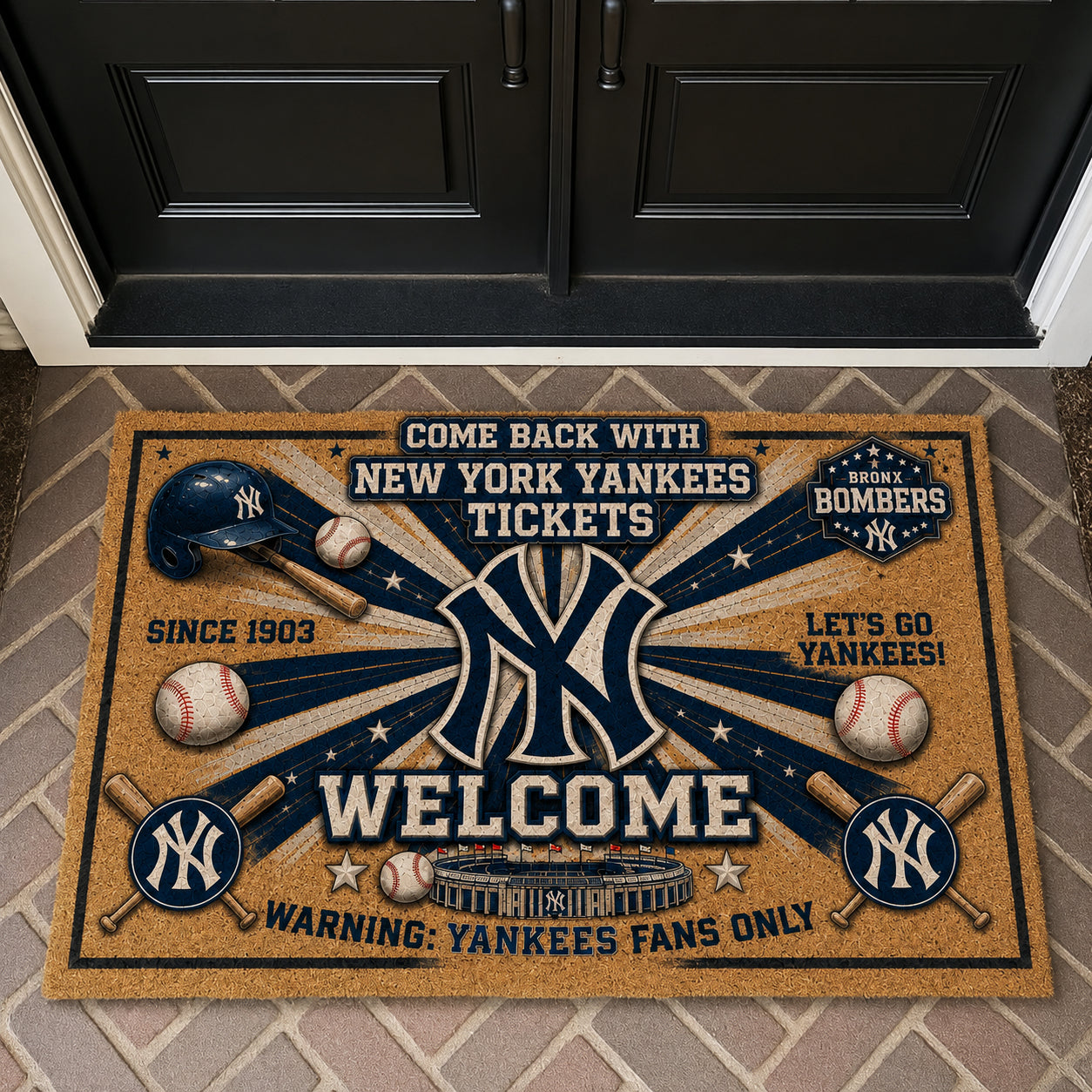 Baseball All Teams Coir Doormat Print Premium Welcome Mat – Personalized Baseball Coir Doormat