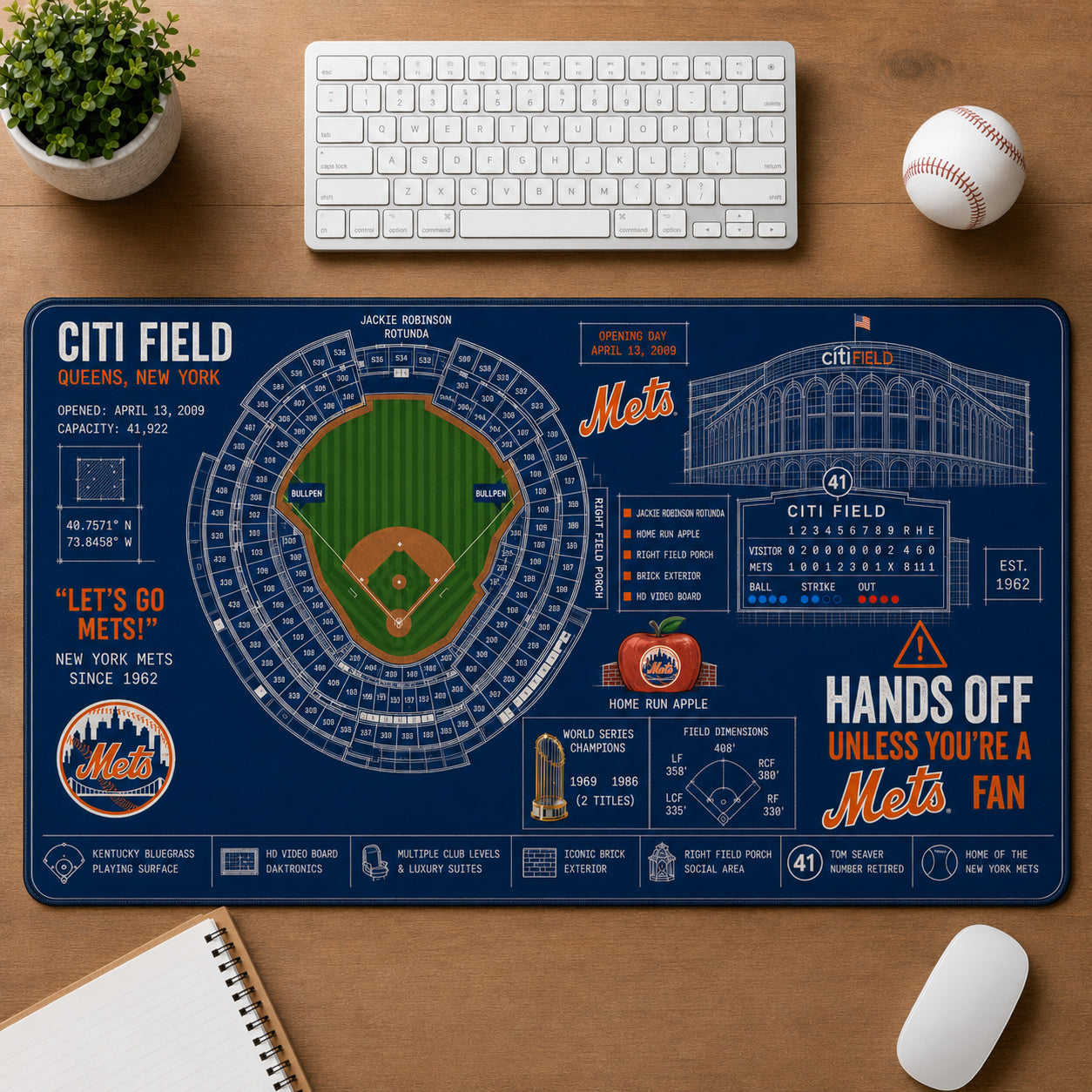 All Baseball Legendary Stadiums Masterplan Desk Mat Mouse Pad Plus Size - 5to9vibe