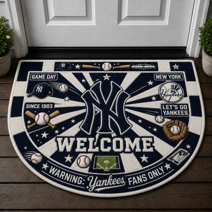 Baseball All Teams Custom Quilted Print Premium Welcome Mat – Personalized Baseball Doormat