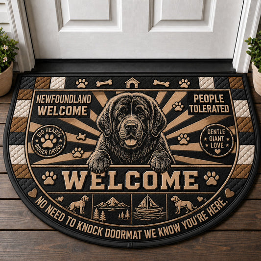 Newfoundland Welcome Mat – "Gentle Giant" Dog Lover Outdoor Doormat - 5to9vibe