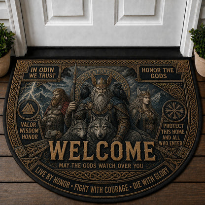 Medieval Kingdom Welcome Mat – "Welcome To Our Kingdom" Knight Armor Doormat - 5to9vibe