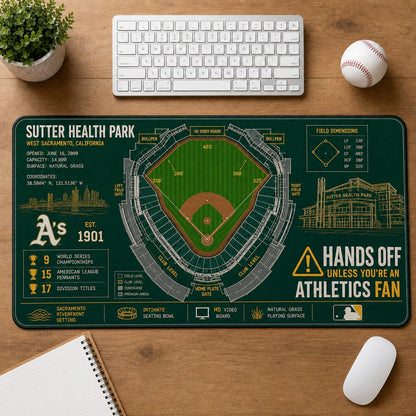 All Baseball Legendary Stadiums Masterplan Desk Mat Mouse Pad Plus Size - 5to9vibe