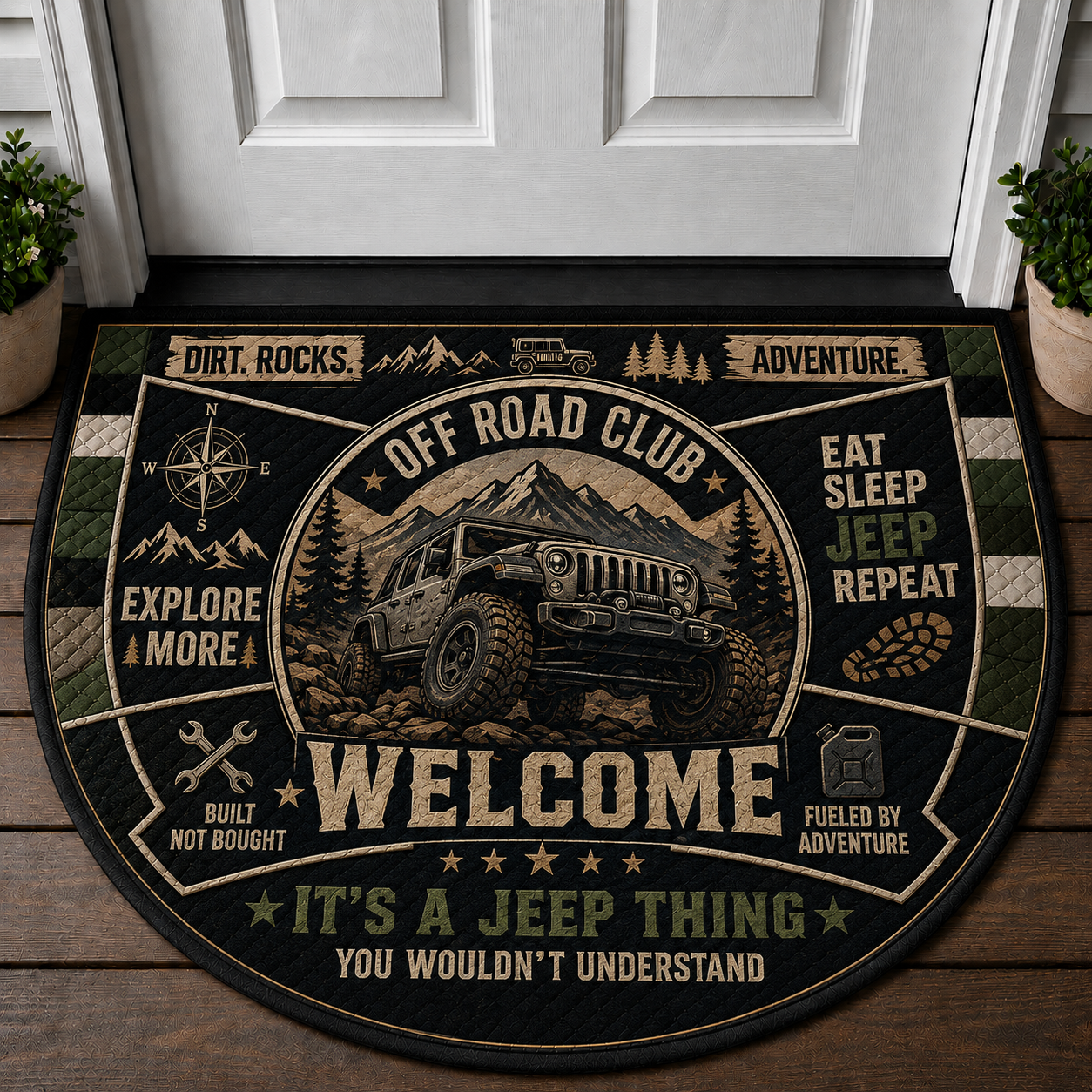 Off Road Club Welcome Mat - It's A Jeep Thing Outdoor Doormat - 5to9vibe