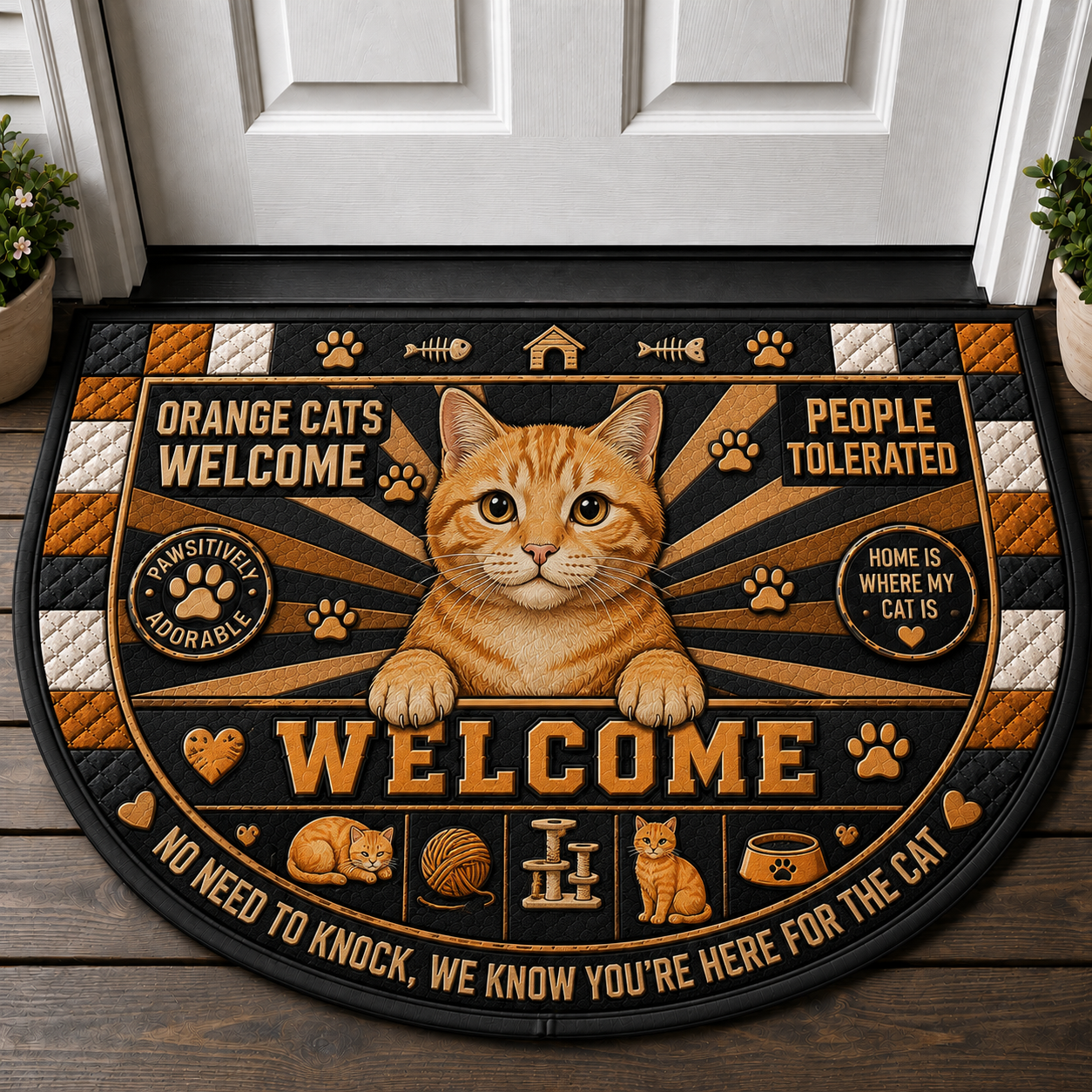 Cat Grandpa Welcome Doormat - The Cat Whisperer Outdoor Welcome Mat - 5to9vibe