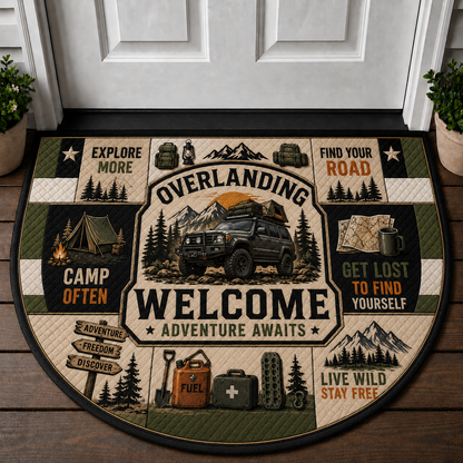 Camp More Worry Less Doormat - Tent & Campfire Outdoor Welcome Mat - 5to9vibe