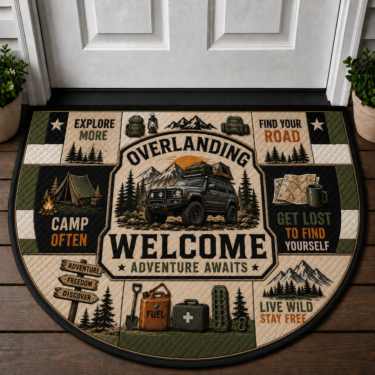 Home Is Where We Park It RV Doormat - Travel Trailer Outdoor Welcome Mat - 5to9vibe