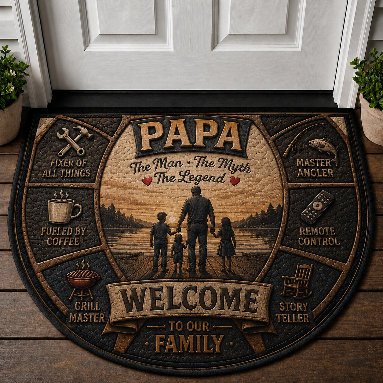 Family Rules Together We Make A Beautiful Life Doormat - Family Welcome Mat - 5to9vibe