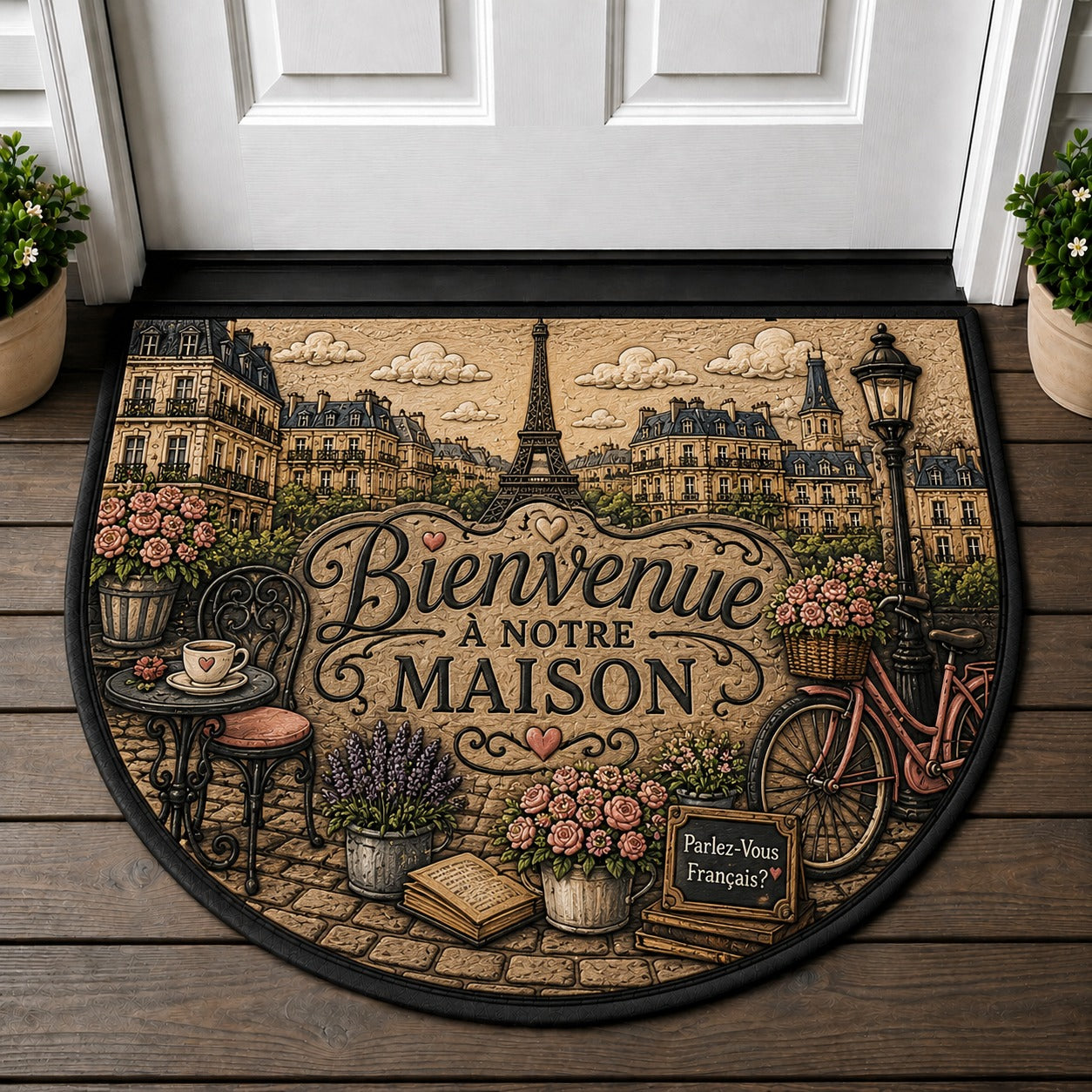 Welcome To Our Dream World Doormat - Dreamcore Pastel Cloud Rabbit Welcome Mat - 5to9vibe