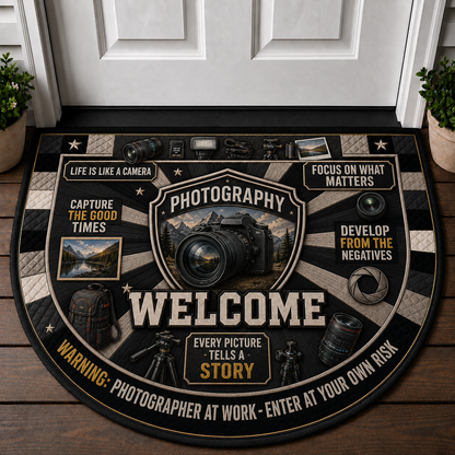 Home Is Where The Stitches Are Doormat - Floral Embroidery Hoop Welcome Mat - 5to9vibe