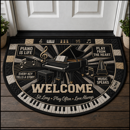 Vinyl Record Welcome Mat - Retro Music Lover Vinyl Room Doormat - 5to9vibe