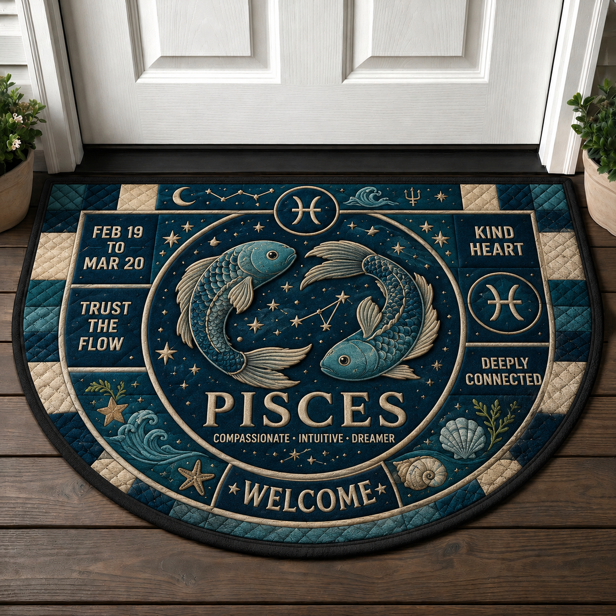 Virgo Zodiac Welcome Mat - Maiden Astrology Analytical Home Doormat - 5to9vibe