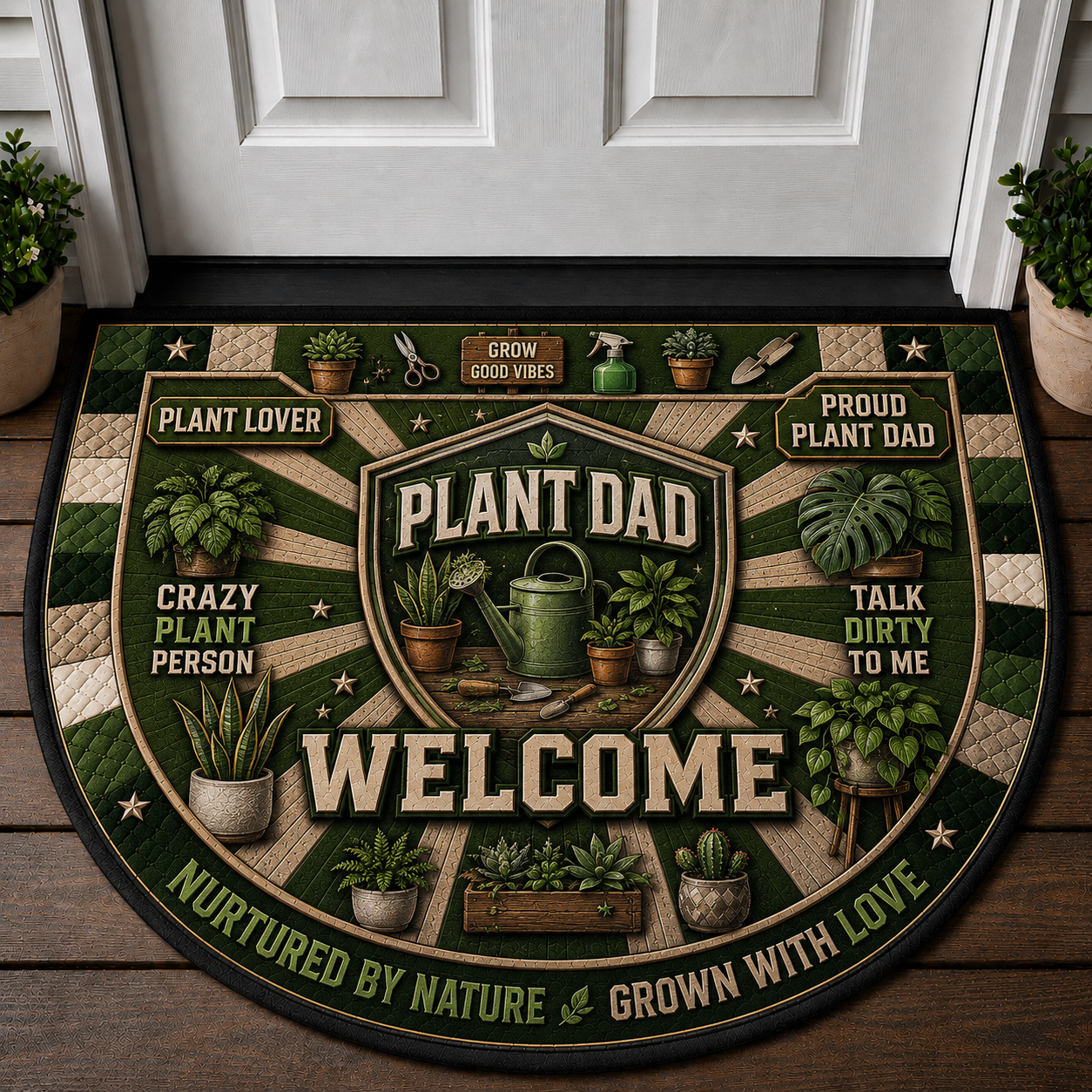 Plant Mom Welcome Mat - Love Grows Here Indoor Houseplant Doormat - 5to9vibe