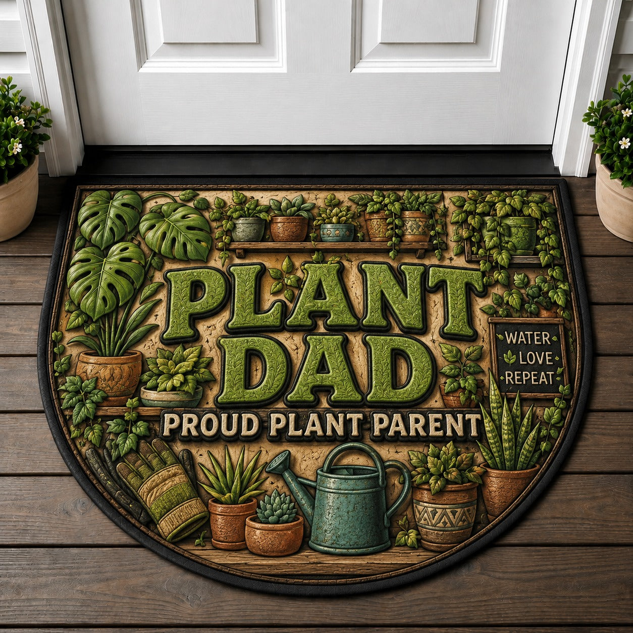 Beach House Retro Camper Doormat - Surfboards & Ocean Waves Welcome Mat - 5to9vibe