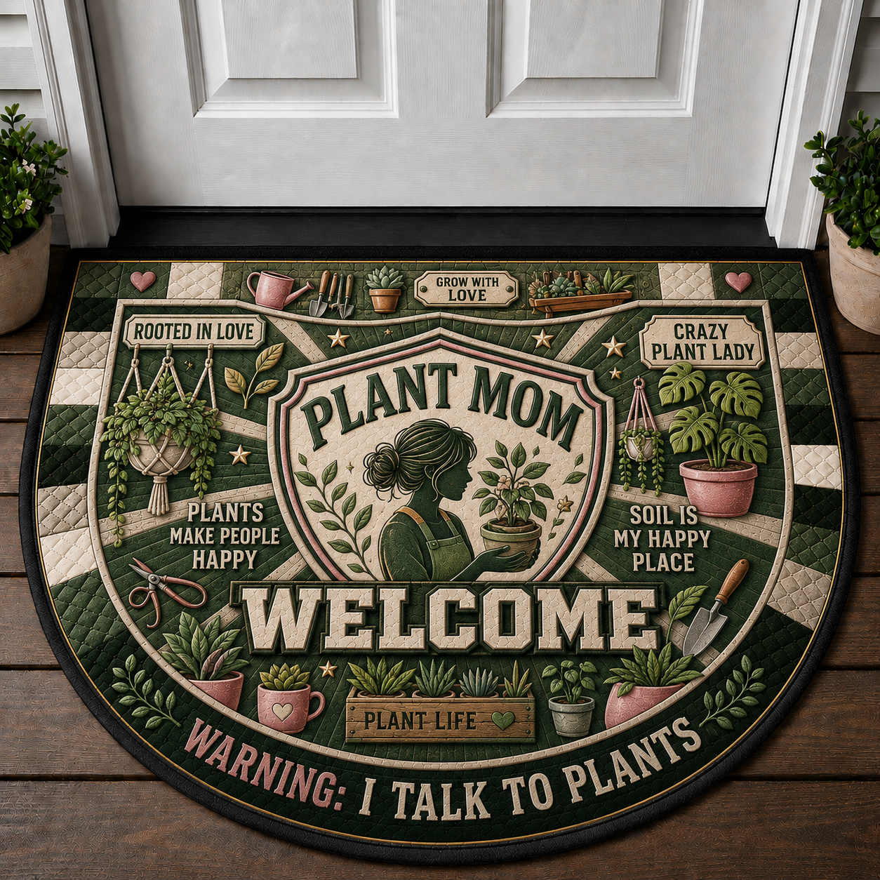 Life Succs Without Plants Doormat - Succulent Botanical Welcome Mat - 5to9vibe