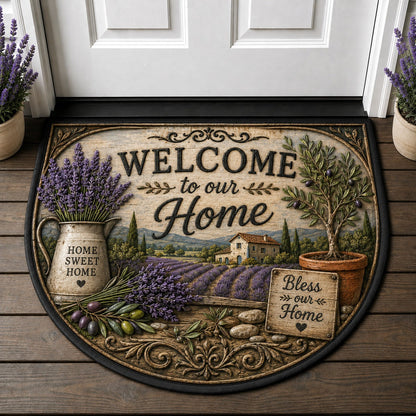 Welcome Botanical Welcome Mat - Vintage Botanical Floral Watering Can Entryway Rug - 5to9vibe
