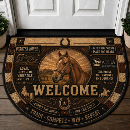 Horse Trainer Welcome Mat – "Building Partnerships" Equestrian Training Doormat - 5to9vibe