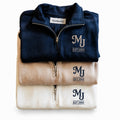 1960 Custom Monogram Embroidery with Name and Year Vintage Logo Premium Quarter Zip Sweatshirt, Unisex Sweatshirt, Hoodies, T-shirts