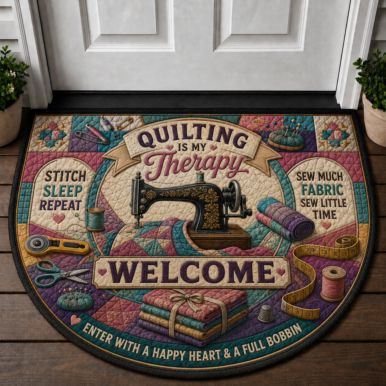 Welcome To The Woodshop Doormat - Measure Twice Cut Once Woodworker Welcome Mat - 5to9vibe