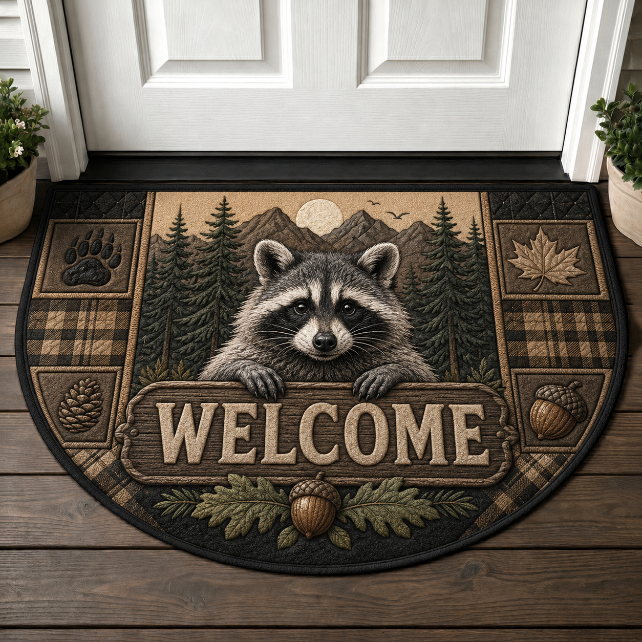 Buffalo Welcome Mat – Wild and Free Rustic Nature Doormat - 5to9vibe