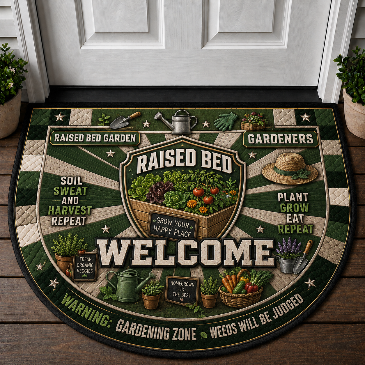 Grow Your Own Fresh Vegetables Doormat - From Seed To Table Garden Welcome Mat - 5to9vibe