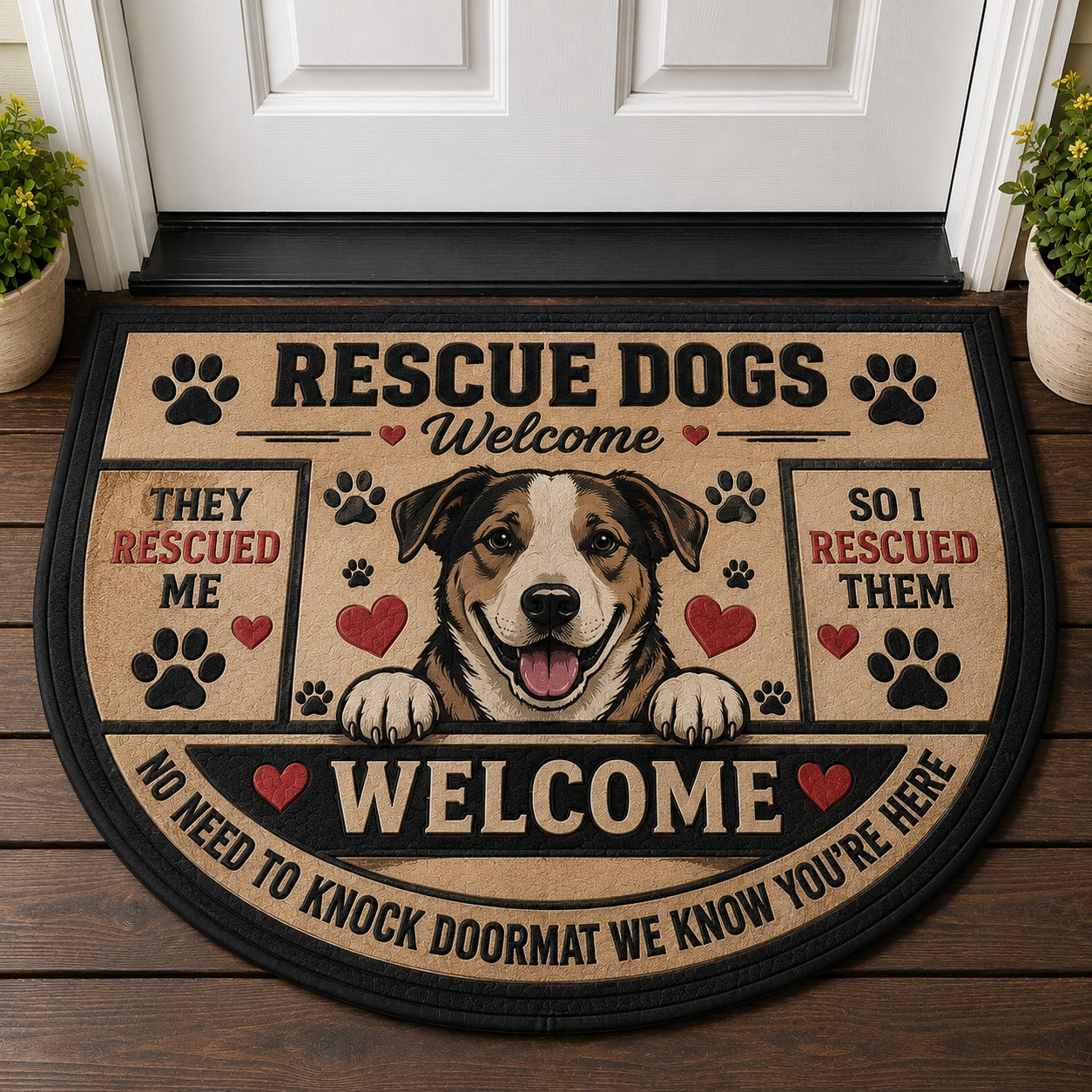 Dog Mom Welcome Mat - Pawsitive Vibes Only Family Pet Doormat - 5to9vibe