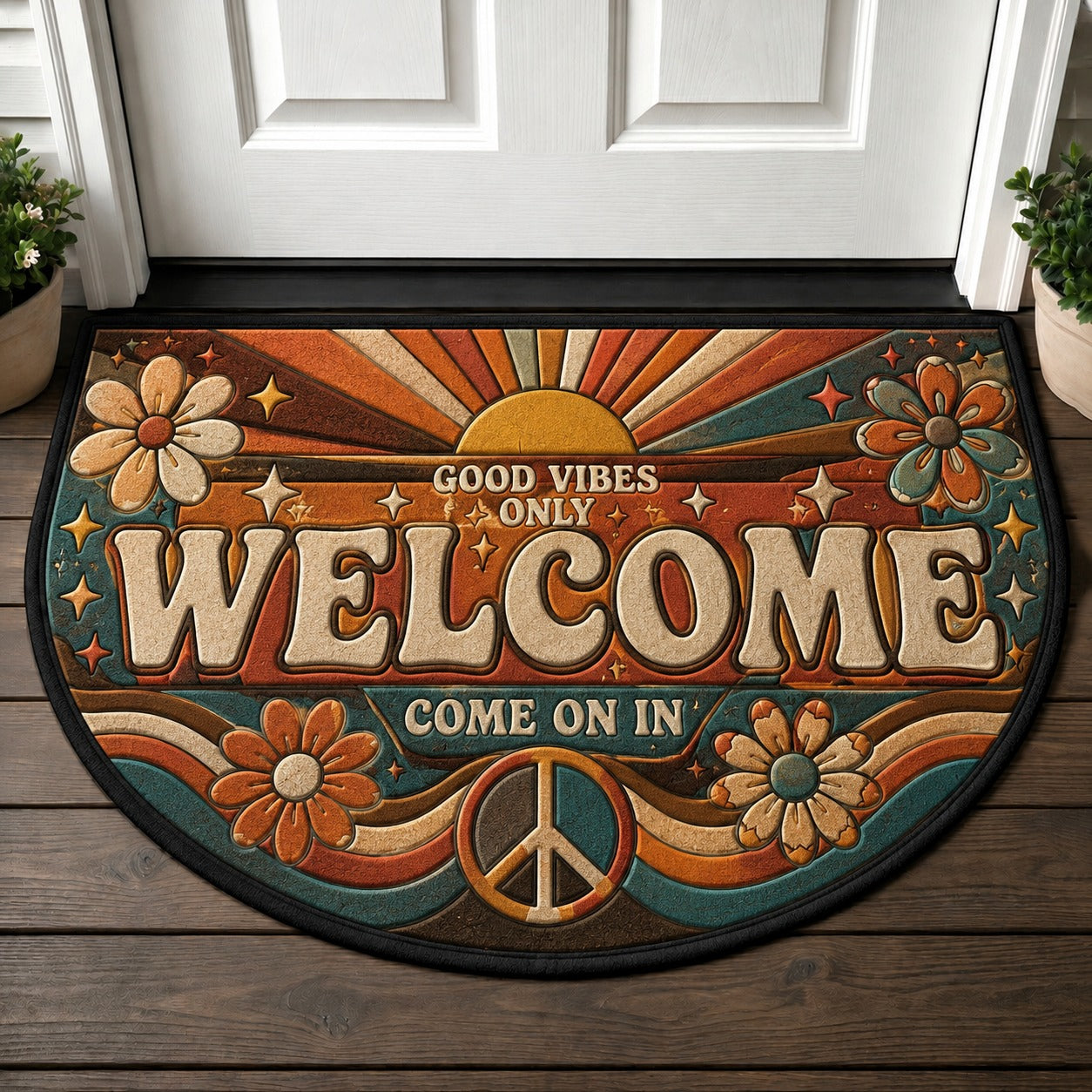 Beach Hair Don't Care Doormat - Coastal Cowgirl Western Boho Beach Welcome Mat - 5to9vibe