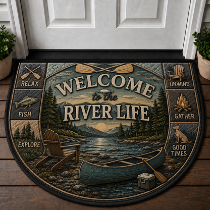 Forest Welcome Mat – Bear Wilderness Nature Outdoor Doormat - 5to9vibe