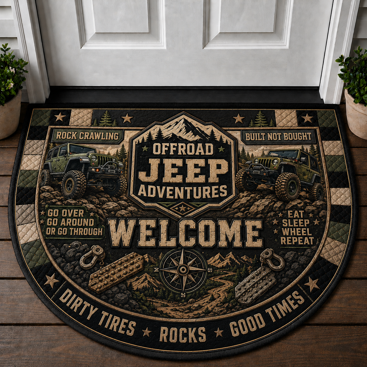 Bronco Welcome Mat - Built Wild Off-Road Adventure Doormat - 5to9vibe